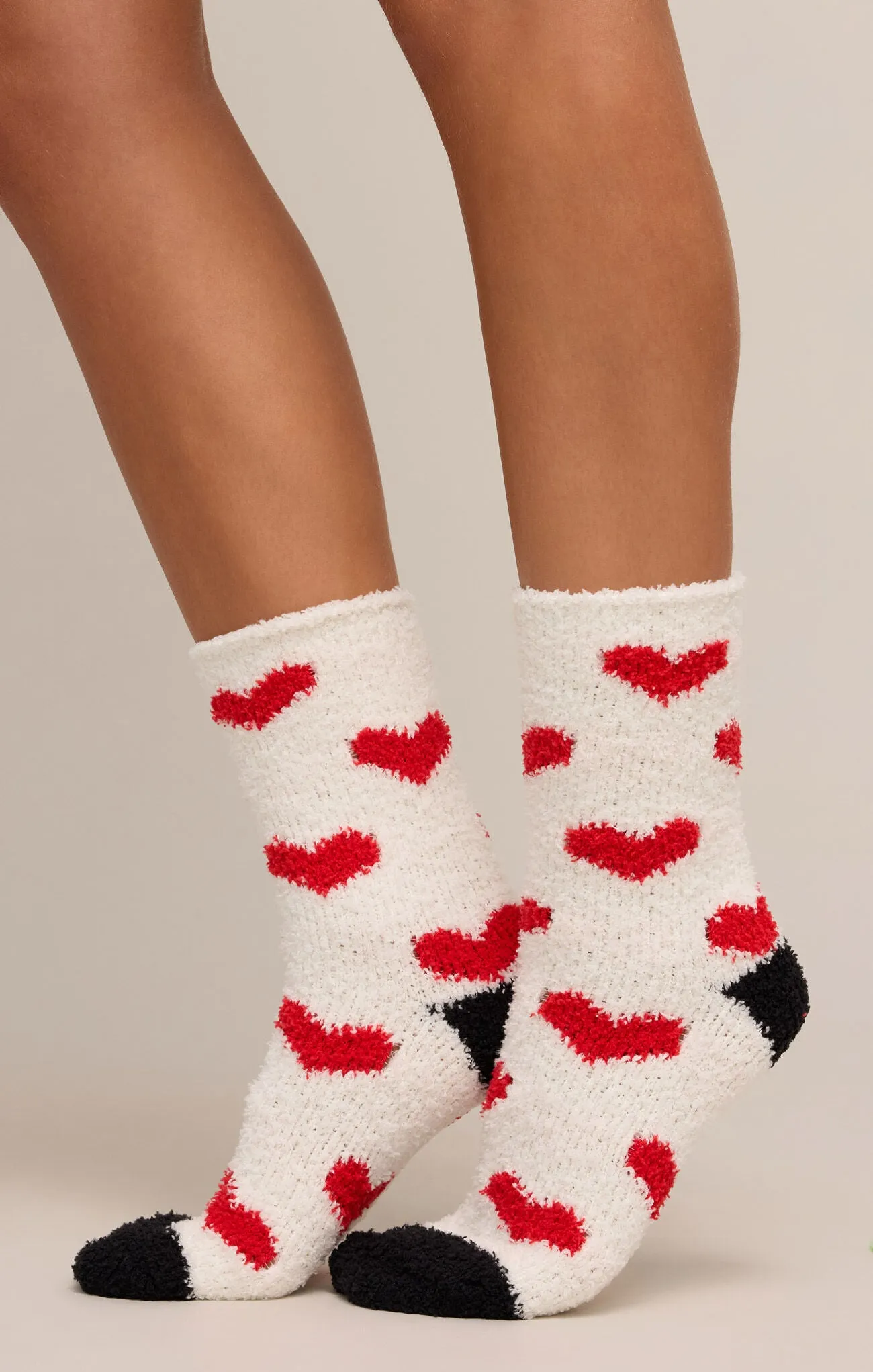 2 Pack Plush Heart Socks