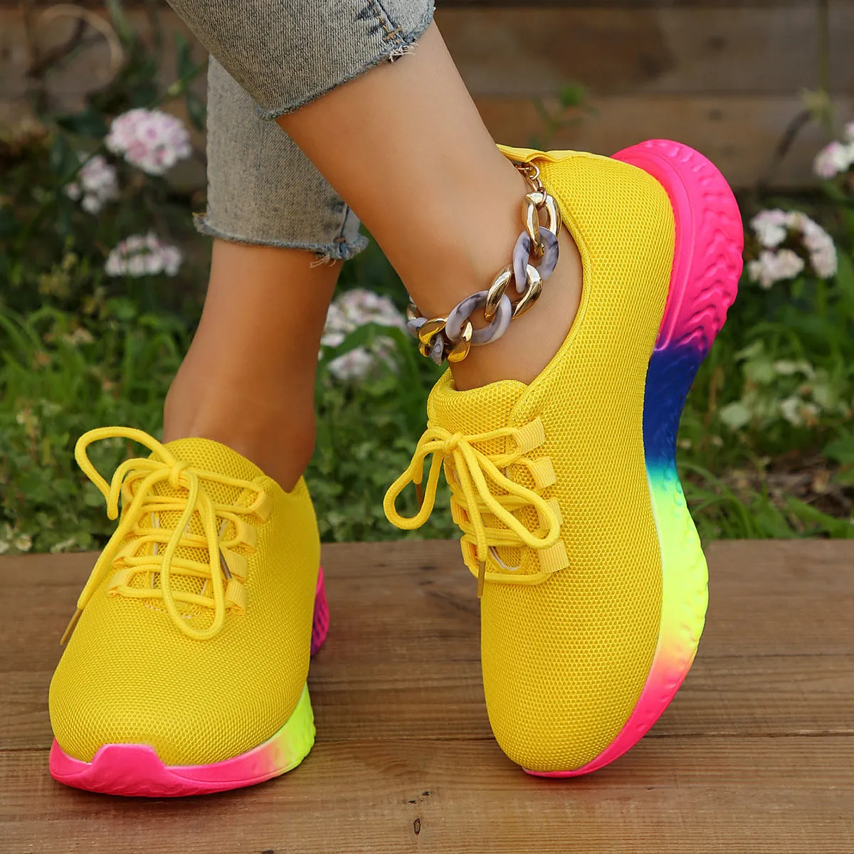 Alice  Damen-Sneaker mit Regenbogensohle