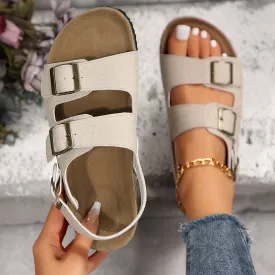 BlackEase Buckle Flats