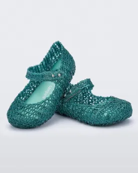Mini Campana Papel Green Glitter