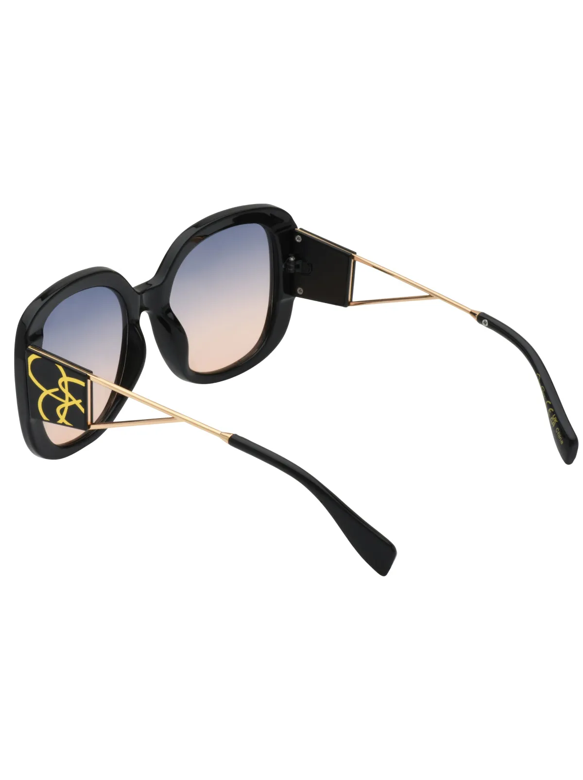Oversized Oval Sunglasses in Black