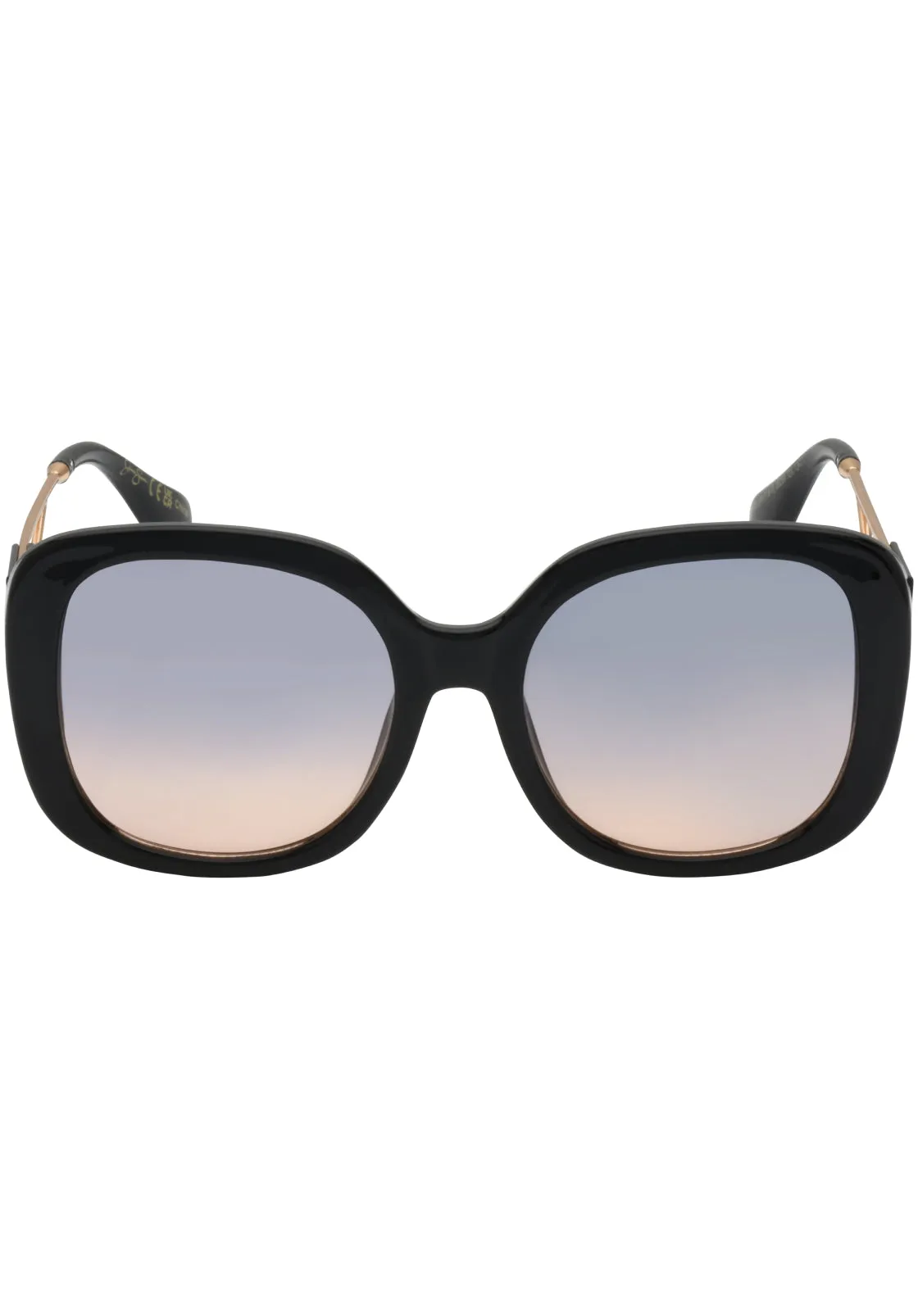 Oversized Oval Sunglasses in Black