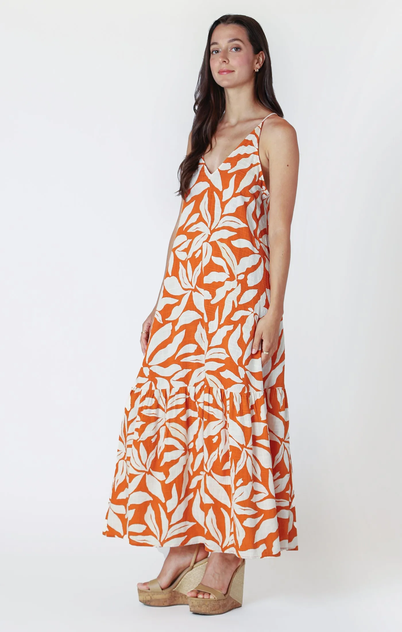 Palm Leaf Maxi Dress