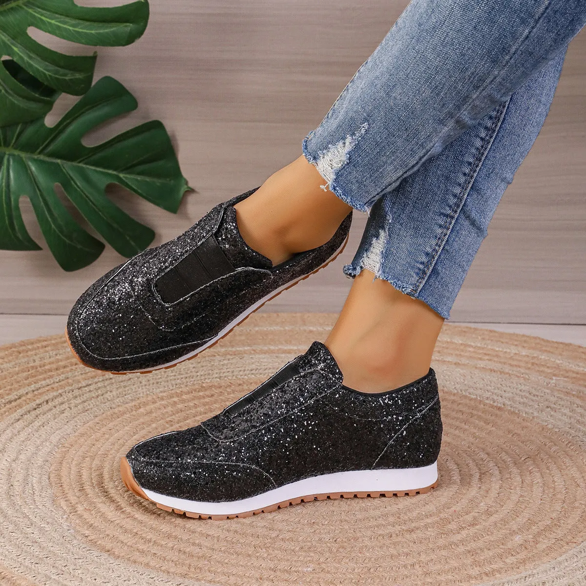 Robyn  Goldene und Silberne Pailletten-Slipper fr Damen