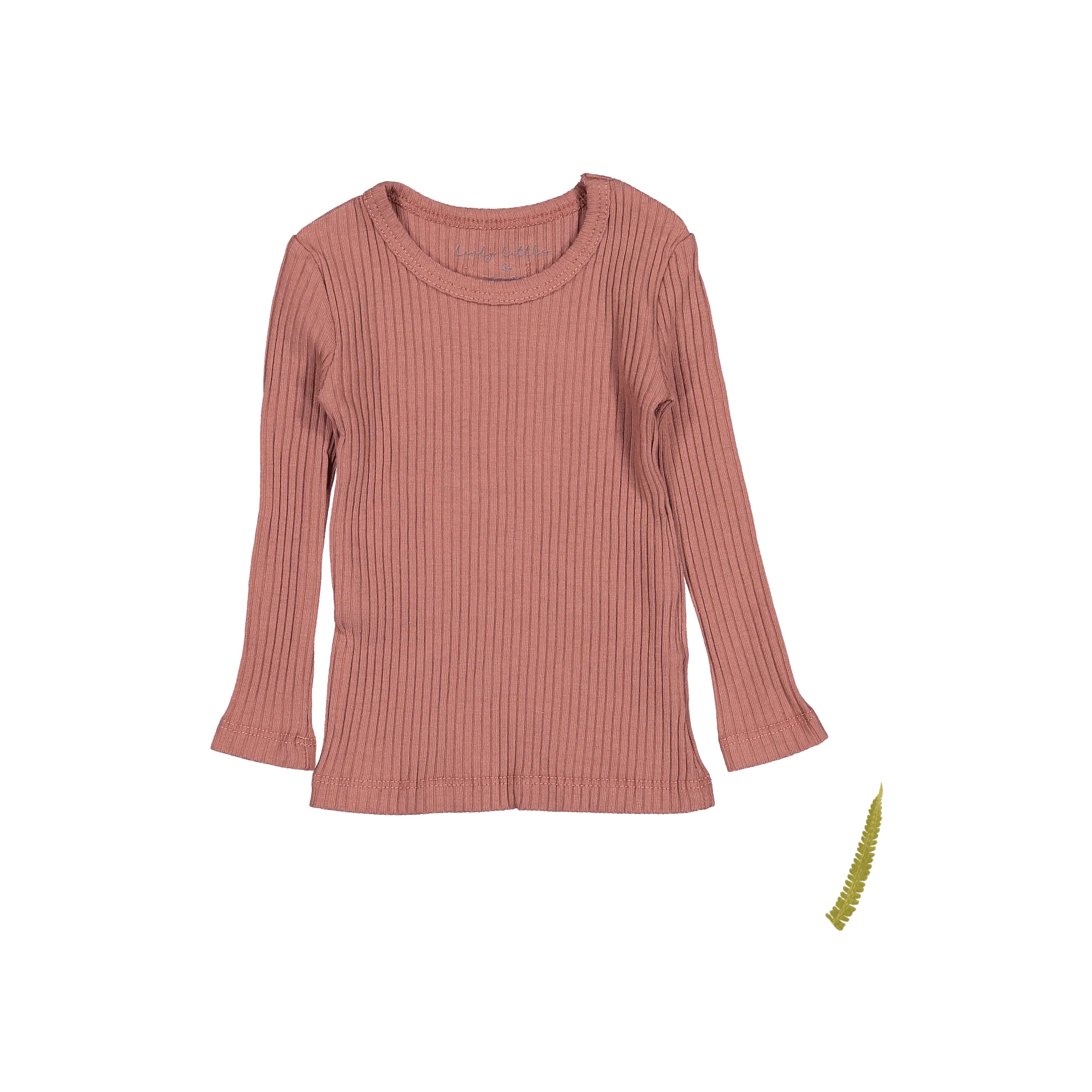 The Long Sleeve Tee - Rosewood Ribbed